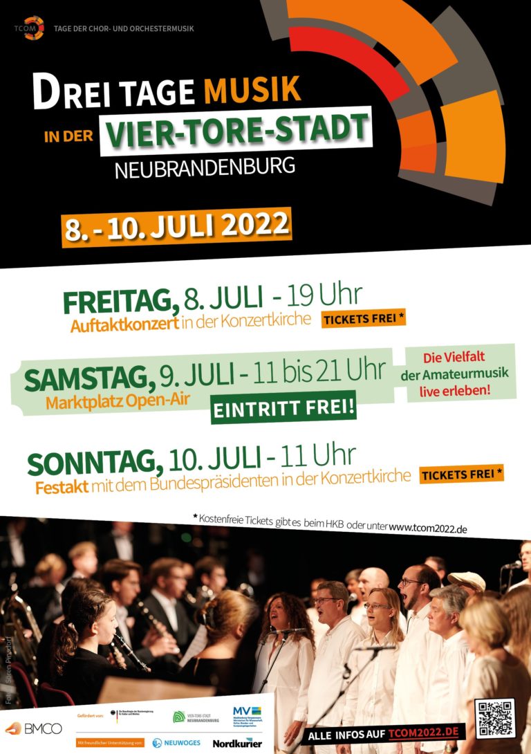 Tage der Chor- und Orchestermusik 2022 in Neubrandenburg